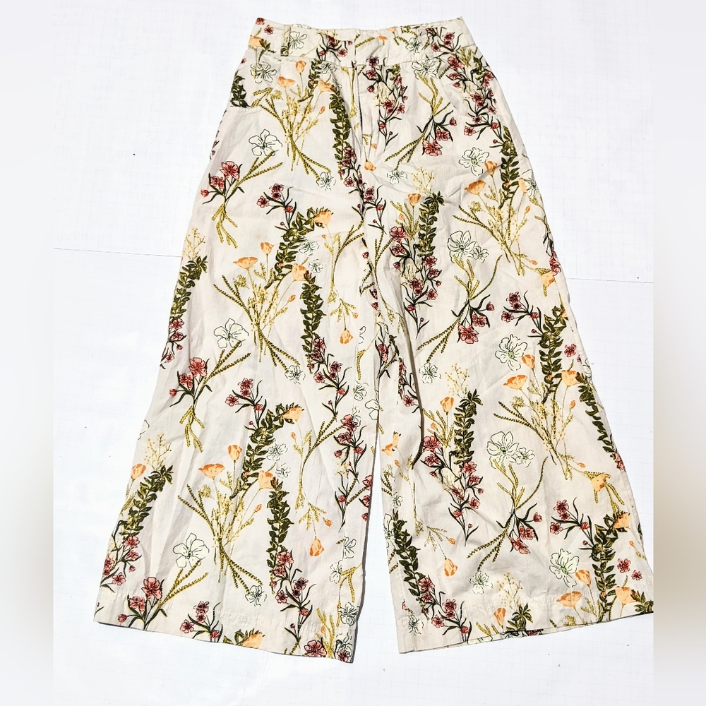 Free people wide cropped pants